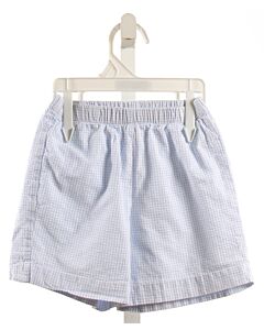 NO TAG  LT BLUE SEERSUCKER GINGHAM  SHORTS