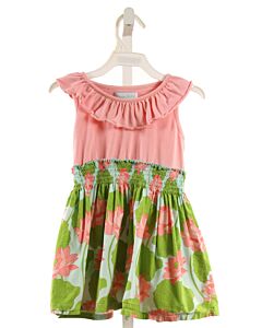 SERENDIPITY  PINK  FLORAL SMOCKED DRESS