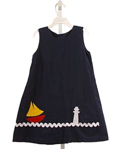 DONDOLO  NAVY   APPLIQUED DRESS