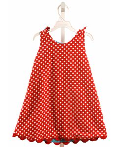 NO TAG  RED  POLKA DOT  DRESS WITH RIC RAC