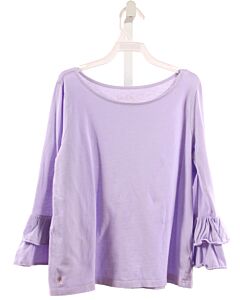 LILLY PULITZER  LAVENDER    KNIT LS SHIRT WITH RUFFLE