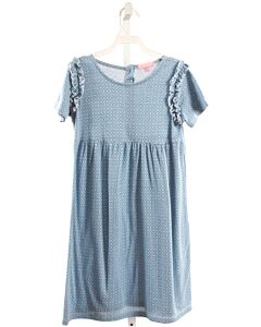 BISBY BY LITTLE ENGLISH  BLUE    KNIT DRESS WITH RUFFLE