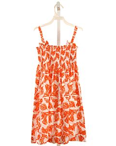 RACHEL RILEY  ORANGE   SMOCKED DRESS
