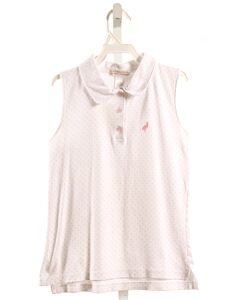 THE BEAUFORT BONNET COMPANY  LT PINK KNIT POLKA DOT  SLEEVELESS SHIRT