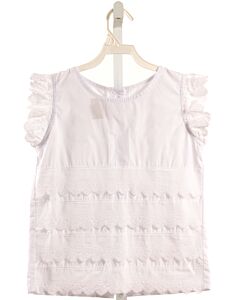 THE BEAUFORT BONNET COMPANY  WHITE    SLEEVELESS SHIRT WITH EYELET TRIM