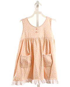 SERENDIPITY  LT PINK  FLORAL  SLEEVELESS SHIRT WITH EYELET TRIM