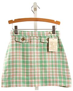 THE BEAUFORT BONNET COMPANY  MINT  PLAID  SKIRT