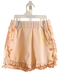SERENDIPITY  ORANGE  STRIPED  SHORTS WITH RUFFLE