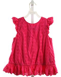 RALPH LAUREN  HOT PINK EYELET   SLEEVELESS SHIRT