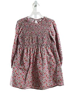 ZARA  PINK  FLORAL SMOCKED DRESS