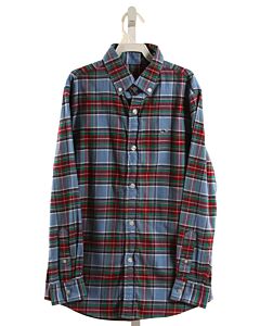 VINEYARD VINES  BLUE  PLAID  DRESS SHIRT