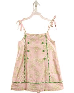 BELLA BLISS  LT PINK  FLORAL  DRESS WITH RIC RAC