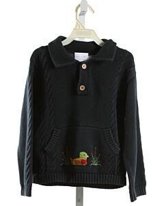 LITTLE ENGLISH  BLACK   EMBROIDERED SWEATER