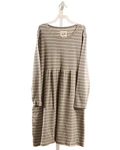 VIGNETTE  GRAY  STRIPED  KNIT DRESS