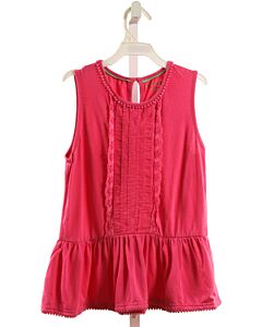 MINI BODEN  HOT PINK    SLEEVELESS SHIRT WITH EYELET TRIM