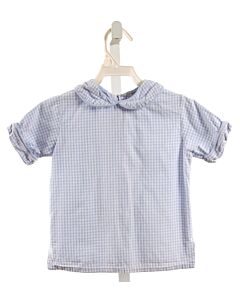 PRIM & PROPER  LT BLUE  GINGHAM  SHIRT-SS