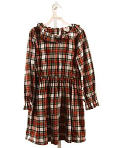 CREWCUTS  RED  PLAID  DRESS WITH RUFFLE