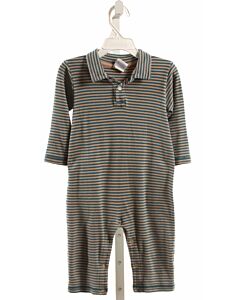 BAILEY BOYS  BROWN  STRIPED  KNIT ROMPER