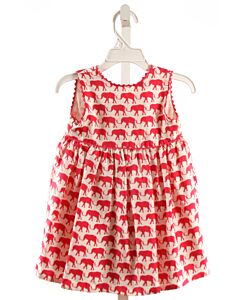 ELIZABETH MCKAY  HOT PINK SILK   DRESS WITH RIC RAC