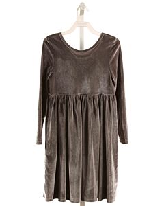 PINK CHICKEN  GRAY VELOUR   DRESS