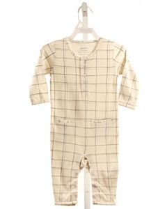 PEHR  IVORY  PLAID  KNIT ROMPER