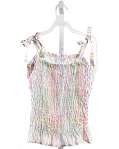 BELLA DAHL  MULTI-COLOR   SMOCKED SLEEVELESS SHIRT