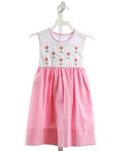 LULLABY SET  PINK  FLORAL EMBROIDERED DRESS