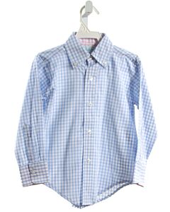 FUNTASIA TOO  LT BLUE  WINDOWPANE  DRESS SHIRT