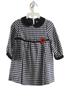 FLORENCE EISEMAN  NAVY  GINGHAM  DRESS