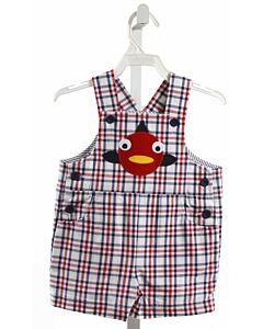 FLORENCE EISEMAN  RED  PLAID  SHORTALL