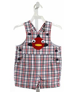 FLORENCE EISEMAN  RED  PLAID  SHORTALL