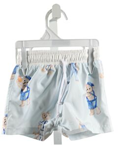 SAL & PIMENTA  LT BLUE  PRINT  SWIM TRUNKS