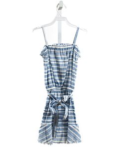 BELLA DAHL  BLUE  STRIPED  DRESS