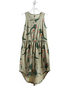 TEA  GREEN  PRINT  DRESS