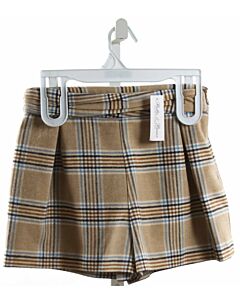 ABEL & LULA  BROWN FLANNEL PLAID  SHORTS