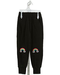 LOLA + THE BOYS  BLACK   APPLIQUED PANTS