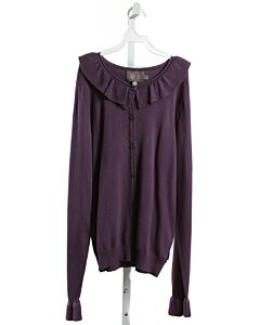 CREAMIE  PURPLE    CARDIGAN WITH RUFFLE