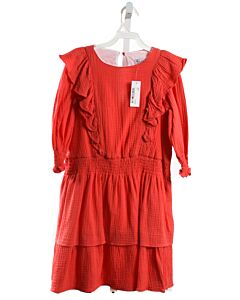 GABBY  RED    DRESS WITH RUFFLE