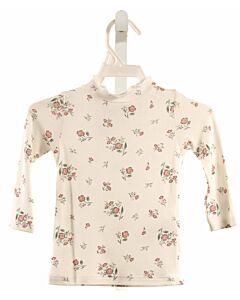 ANGEL DEAR  WHITE  FLORAL  KNIT LS SHIRT