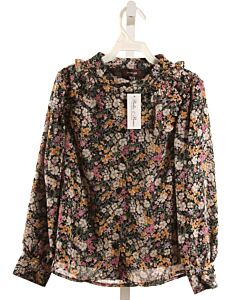 IMOGA  BLACK  FLORAL  DRESS SHIRT