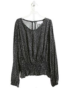 BELLA DAHL  BLACK   SMOCKED SHIRT-LS