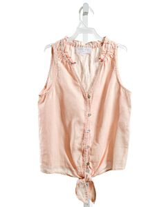 BELLA DAHL  LT PINK LINEN   SLEEVELESS SHIRT