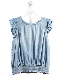 BELLA DAHL  CHAMBRAY   SMOCKED SHIRT-SS