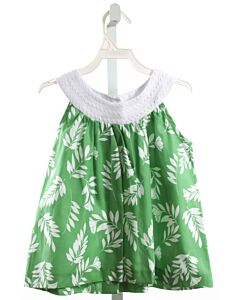 LITTLE ENGLISH  GREEN  FLORAL  SLEEVELESS SHIRT