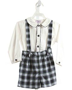 KIDIWI  NAVY  PLAID  2-PIECE OUTFIT