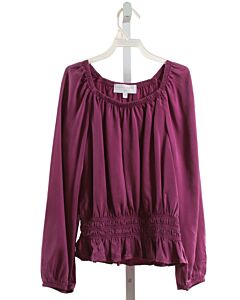 BELLA DAHL  PURPLE   SMOCKED SHIRT-LS