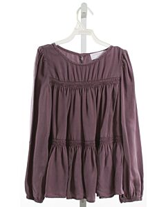 BELLA DAHL  PURPLE   SMOCKED SHIRT-LS