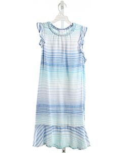 BELLA DAHL  BLUE  STRIPED  DRESS