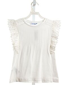 MAYORAL  WHITE    KNIT TANK WITH EYELET TRIM