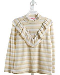 BISBY BY LITTLE ENGLISH  GOLD  STRIPED  KNIT LS SHIRT